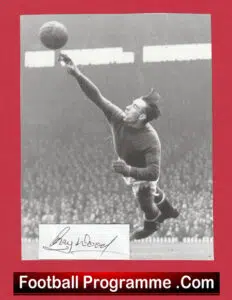 Manchester United Ray Wood Autograph Signed Man Utd 1949 – 1958