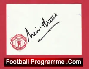 Manchester United Maurice Setters Autograph Signed Man Utd 1960 – 1965