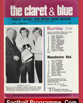 Burnley v Manchester United 1971