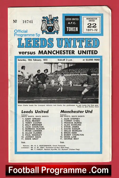 Leeds United v Manchester United 1972 - Image 2