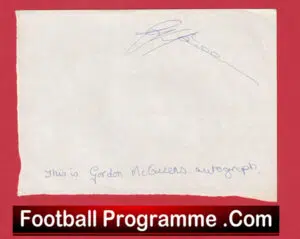 Manchester United Gordon McQueen Autograph Signed Man Utd 1978 – 1985