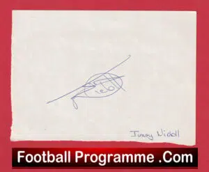 Manchester United Jimmy Nicholl Autograph Card Man Utd 1975 – 1982