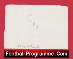 Manchester United Chris Mcgrath Autograph Man Utd 1976 – 1981