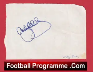 Manchester United Andy Ritchie Autograph Man Utd 1977 – 1980