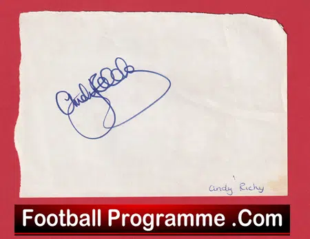 Manchester United Andy Ritchie Autograph Man Utd 1977 - 1980 - Image 2
