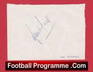Manchester United Lou Macari Autograph Man Utd 1973 – 1984