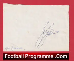 Manchester United Joe Jordan Autograph Man Utd 1978 – 1981