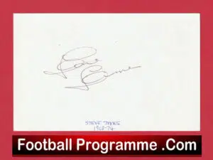 Manchester United Steve James Autograph Man Utd 1966 – 1976