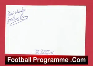 Manchester United Joe Carolan Autograph Man Utd 1956 – 1960