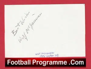 Manchester United Wilf McGuinness Autograph Man Utd 1954 – 1959