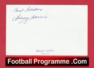 Manchester United Johnny Morris Autograph Man Utd 1941 – 1949