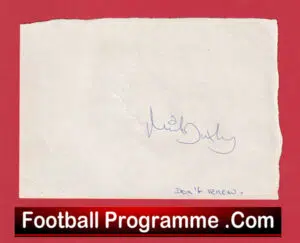 Manchester United Mike Duxbury Autograph Man Utd 1975 – 1990