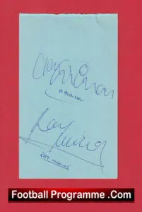 Manchester United Ray Wilkins + Arthur Albiston Autograph Man Utd 1979 – 1984