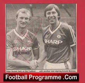 Manchester United Peter Bodak Autograph Man Utd 1982 – Zero Appearances !