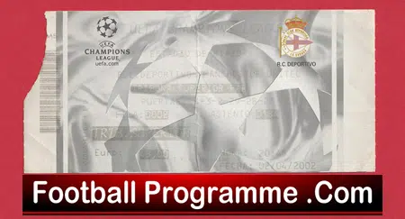 Deportivo La Coruna v Manchester United 2002 - Match Ticket Spain - Image 2