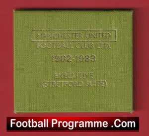 Manchester United Man Utd Season Ticket Book LMTB 1981 1982 Executive