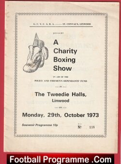 Boxing – Charity Boxing Show Tweedie Halls Linwood 1973