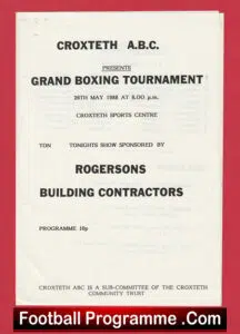 Boxing – Croxteth Grand Boxing Tournament 1988 – Sports Centre Liverpool
