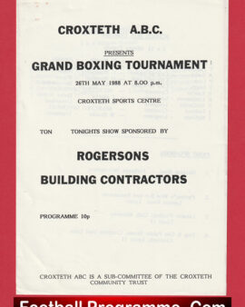 Boxing – Croxteth Grand Boxing Tournament 1988 – Sports Centre Liverpool