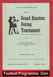 Boxing – St Pauls Amateur Boxing Club Grand Boxing Tournament Hull 1984