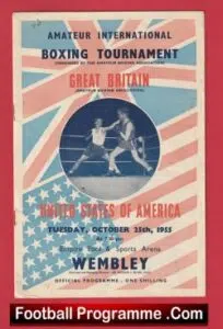 Boxing – Great Britain v America USA 1955 International Amateur Tournament