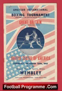Boxing – Great Britain v America USA 1955 International Amateur Tournament