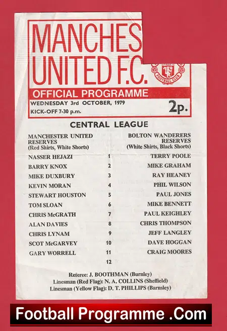 Manchester United v Bolton Wanderers 1979 - Reserves Match - Image 2