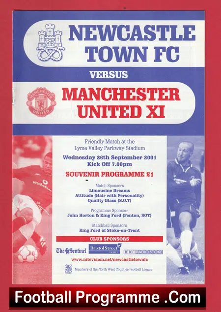 Newcastle Town v Manchester United 2001 Reserves Friendly Match - Image 2