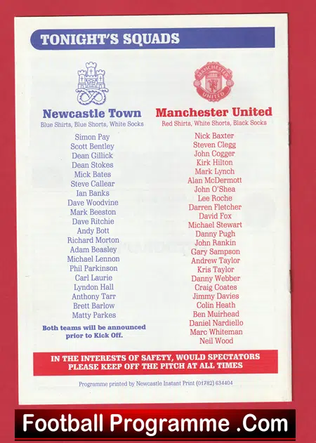 Newcastle Town v Manchester United 2001 Reserves Friendly Match - Image 3