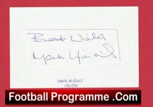 Manchester United Mark Higgins Autograph 1985 – 1987