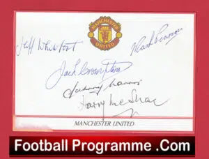 Manchester United Legends of the 1950s Autographed Man Utd Card