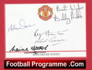 Manchester United Legends of the 1950s + 60s Autographed Man Utd Card