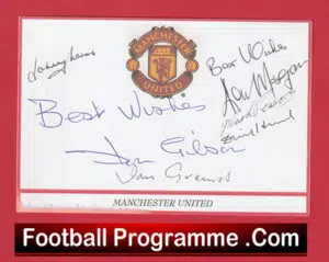 Manchester United Legends of the 1940’s + 1960’s Autographed Man Utd Card