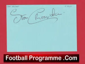 Manchester United Stan Crowther Autograph Signed Man Utd 1961 – 1963 Munich
