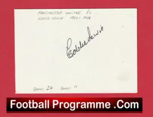 Manchester United Eddie Lewis Autograph Signed Man Utd 1952 – 1955