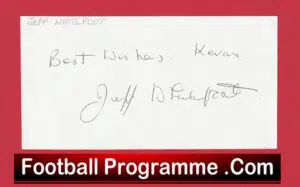 Manchester United Jeff Whitefoot Autograph Signed Man Utd 1950 – 1957