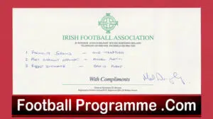 Manchester United Mal Donaghy Signed Irish Football Association Comp Slip
