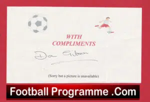 Manchester United Don Gibson Signed Comps Slip Man Utd