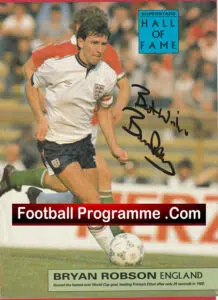 Manchester United Bryan Robson Autograph Signed Man Utd + England
