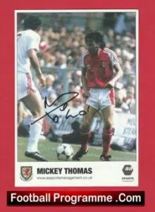 Manchester United Mickey Thomas Autograph Signed Man Utd 1978 – 1981
