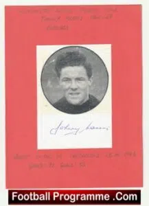 Manchester United Johnny Morris Autograph Man Utd 1941 – 1949