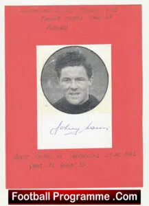 Manchester United Johnny Morris Autograph Man Utd 1941 – 1949