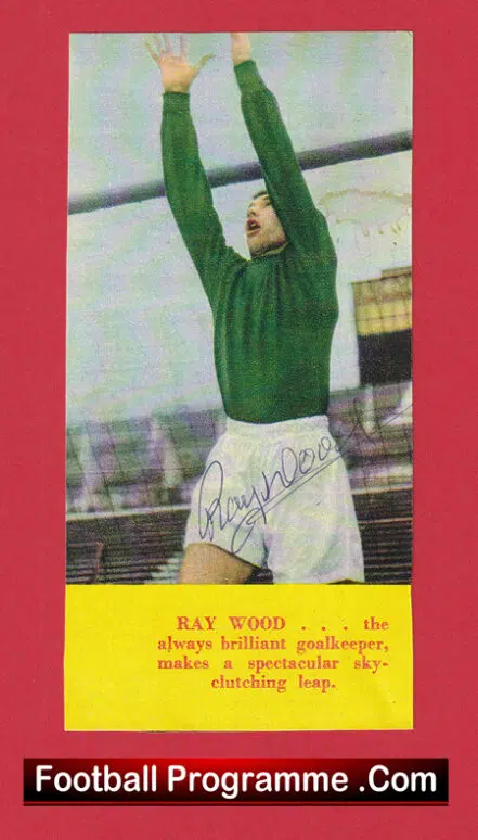 Manchester United Ray Wood Autograph Signed Man Utd 1949 – 1958