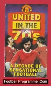 Manchester United Lou Macari + Joe Jordan Autograph Signed Man Utd