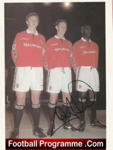 Manchester United Andy Cole Autograph Signed Picture Man Utd