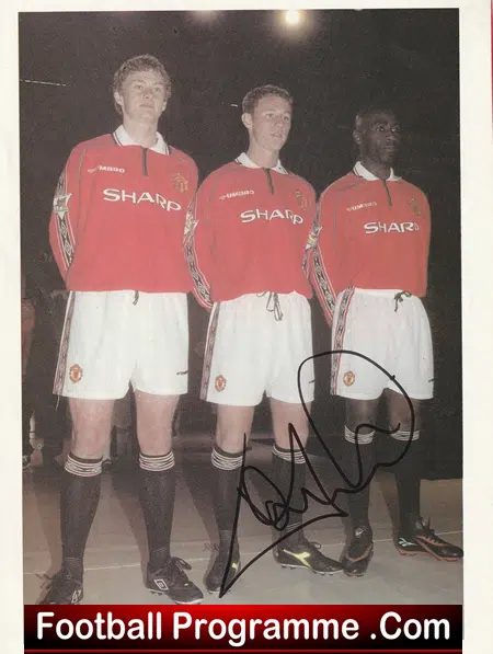 Manchester United Andy Cole Autograph Signed Picture Man Utd - Image 2