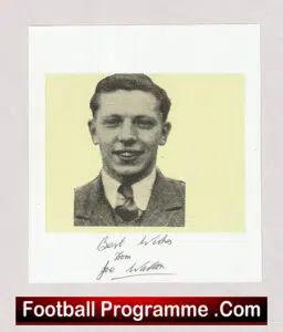 Manchester United Joe Walton Autograph Signed Picture Man Utd 1946 – 1948