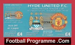 Manchester City v Manchester United 2001 – Senior Cup Ticket