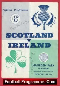 Scotland v Ireland 1958 – Signed Matt Busby + Danny Blanchflower