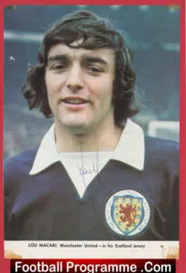 Manchester United Lou Macari Autographed Signed Picture – Man Utd